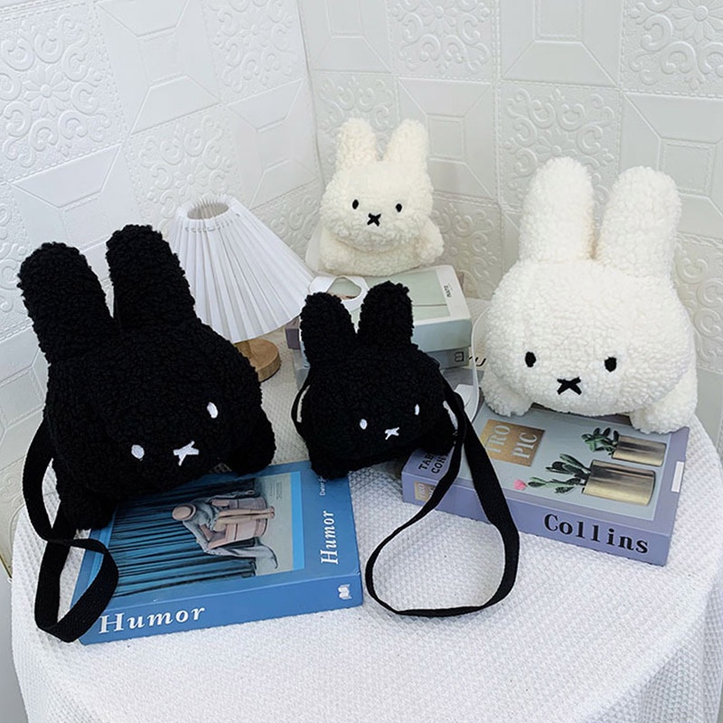 MOUSOON  Túi đeo chéo sang trọng hình thỏ hoạt hình dễ thương và thời trang, Túi đeo chéo đa năng chất lượng cao