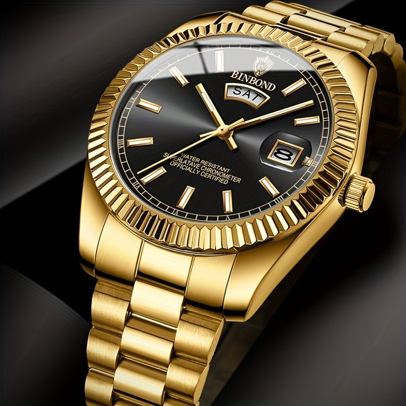 Binbond Mới Đồng Hồ Đeo Tay Analog Máy Quartz Dây Thép Không Gỉ Chống Thấm Nước Kiểu Dáng Đơn Giản C