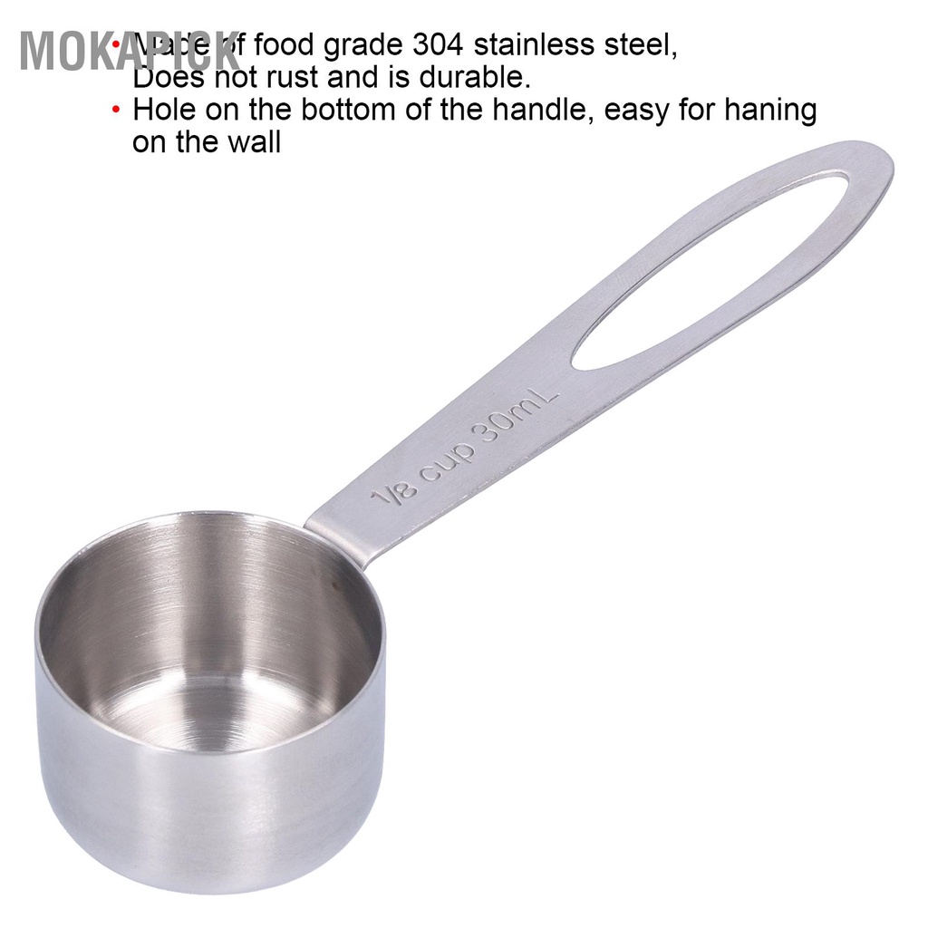 Mokapick 30Ml Thìa Cà Phê Bằng Thép Không Gỉ Tay Cầm Dài Sữa Đậu Muỗng Đo Lường