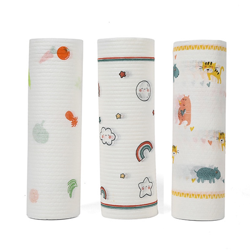 Disposable Kitchen Non Woven Cleaning Dish Cloth Towels Rags Printing Pattern