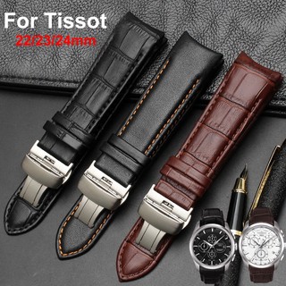 Dây Đeo Bằng Da Thật Có Khóa Hình Bướm Cho tissot t035 607 407 439 22mm 23mm 24mm