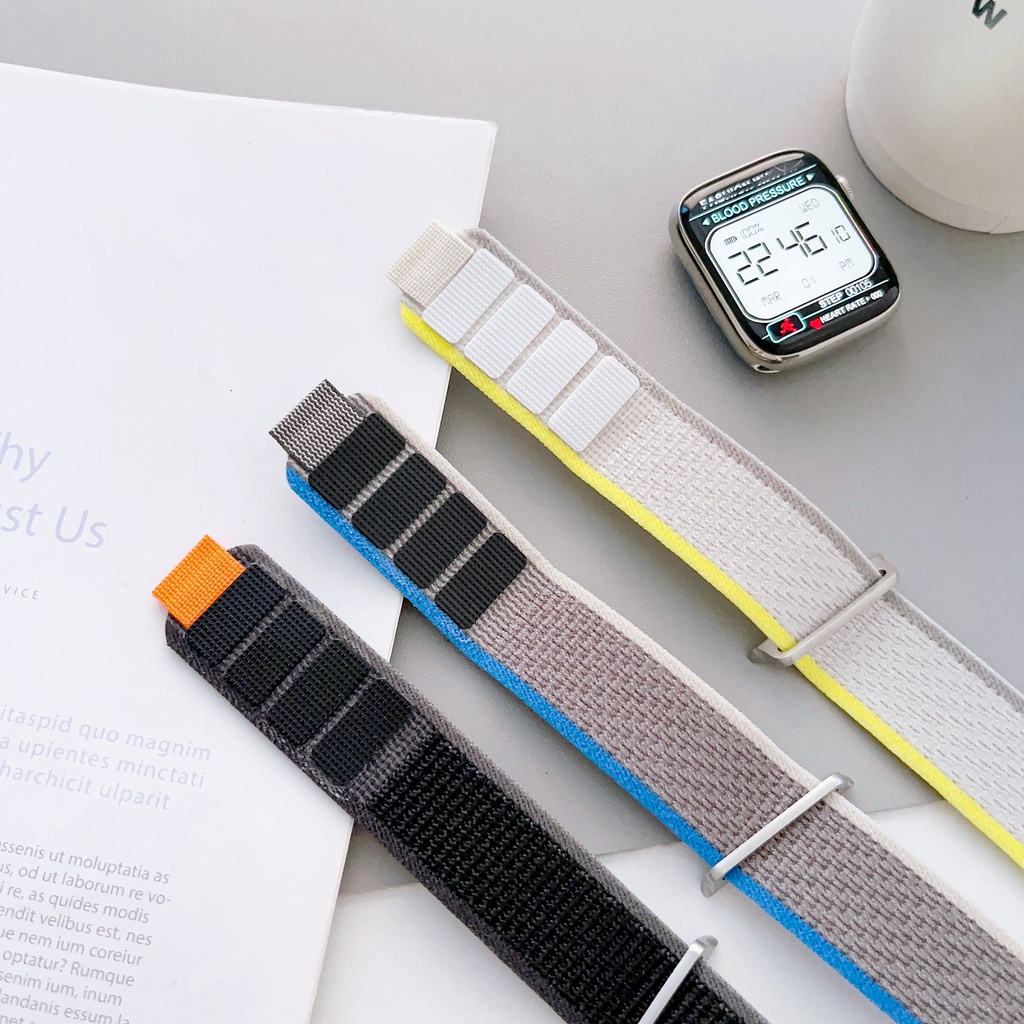 Dây Đeo nylon Cho Đồng Hồ Thông Minh apple watch series 8 7 se 6 5 4 ultra 2 49mm 44mm 45mm 40mm 41mm 38mm 42mm 45mm s7 s8 t800 t900