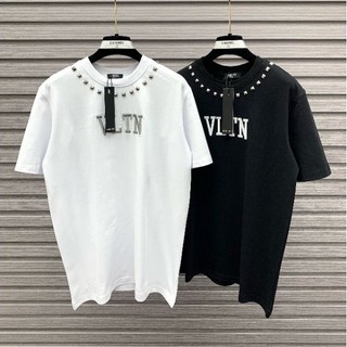 (VIP) - Áo Thun Đinh VLTN ❤ Áo Phông Chất Cotton Dày Dặn Dáng Rộng Nam Nữ DTS304