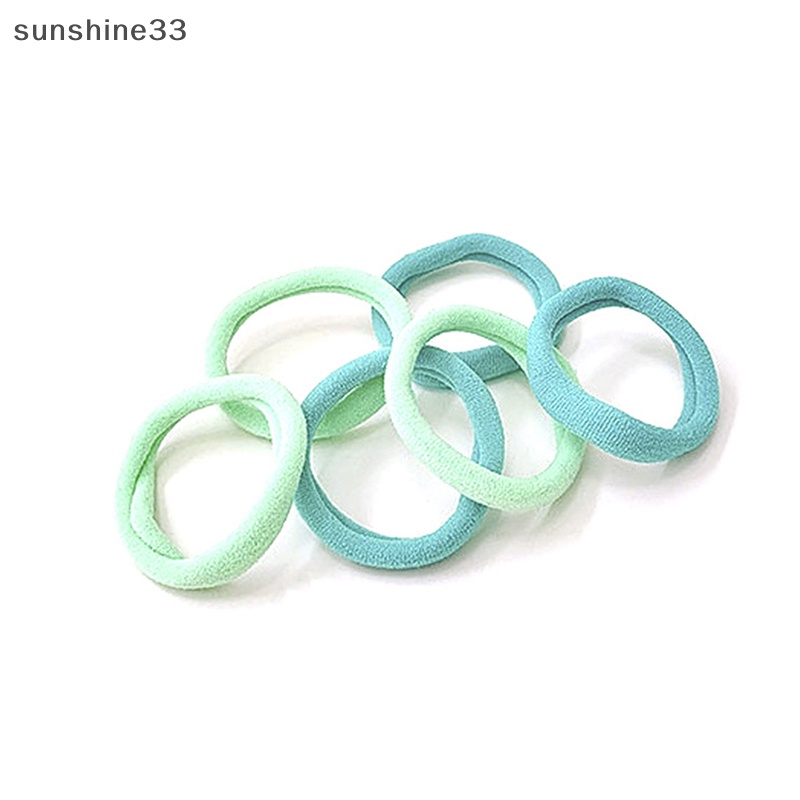 Set 50 Dây Buộc Tóc Đuôi Ngựa Co Giãn Nhiều Màu Sắc 4cm 2cm