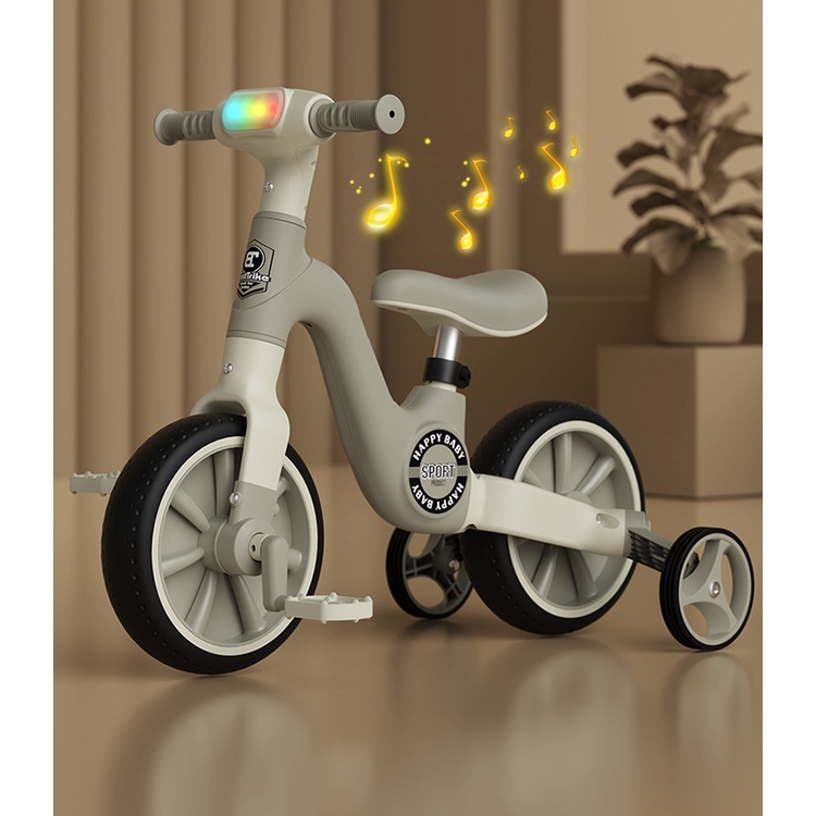 Xe chòi chân, xe thăng bằng đa năng 3in1-Xe đạp 3 bánh - có đèn nhạc cao cấp tải trọng 100kg, Obama Baby