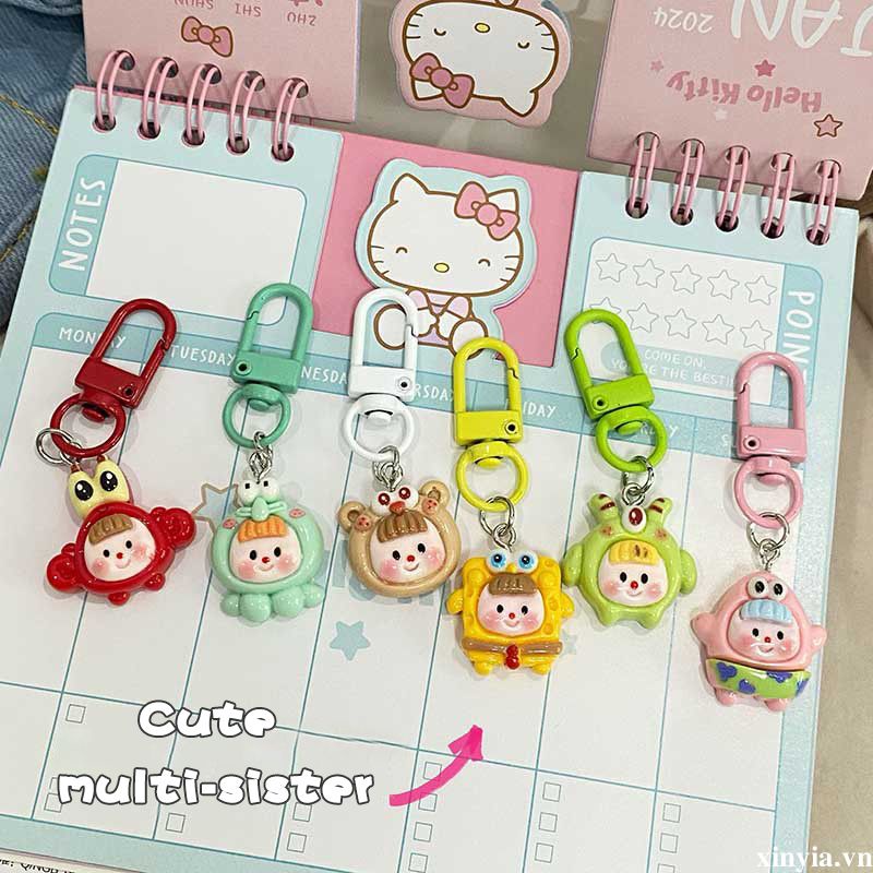 🌺xinyia🌺Móc khóa mặt Spongebob Squarepants dễ thương