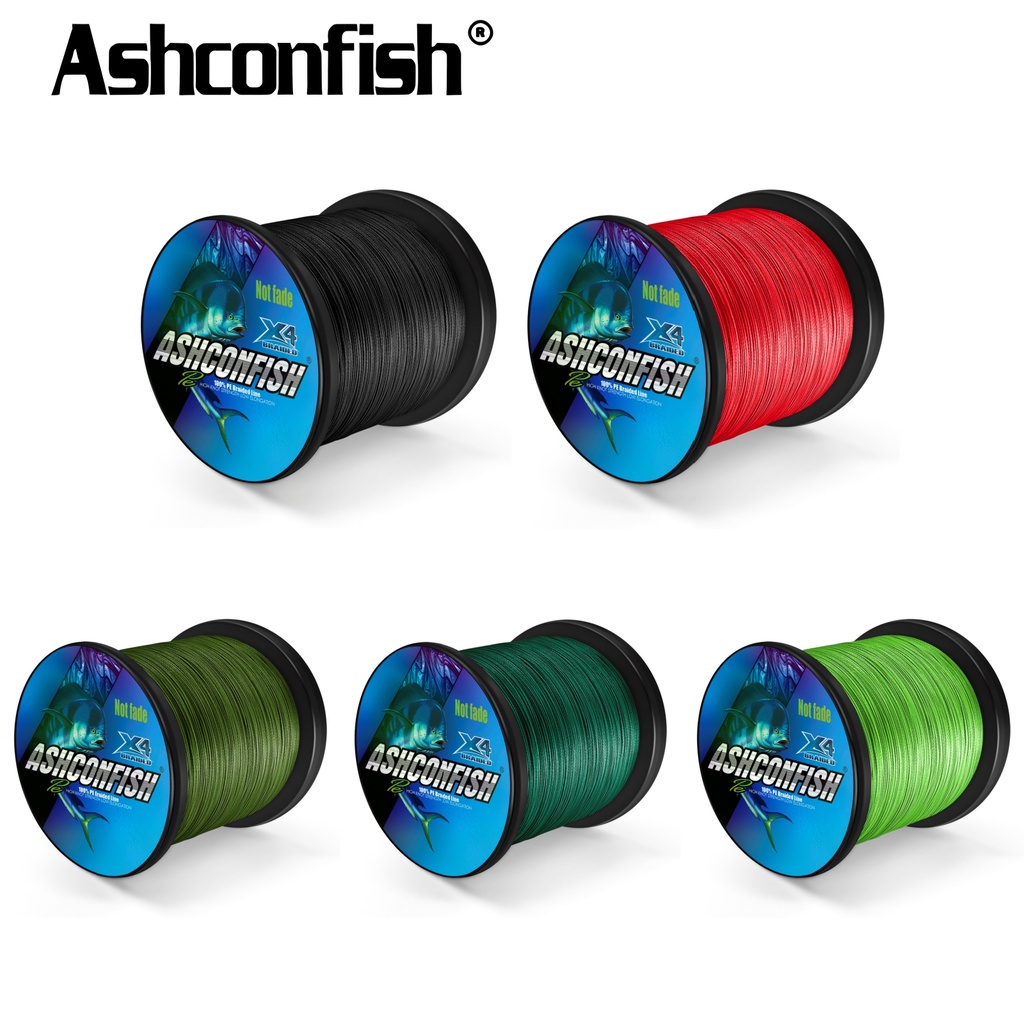 Ashconfish Cuộn Dây Câu Cá Bện 4 Sợi pe 100m 300m Không Phai Màu