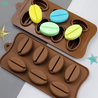 Khuôn silicone tạo hình làm bánh kẹo hình hạt cà phê 7 ngăn