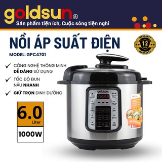  Nồi áp suất điện Goldsun CD4701, đa chức năng, hẹn giờ an toàn, BH chính hãng 12T