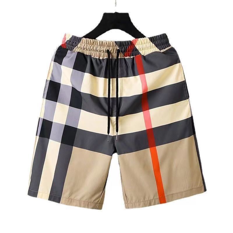 Quần Short Nam Họa Tiết Caro burberry Thời Trang Mùa Hè