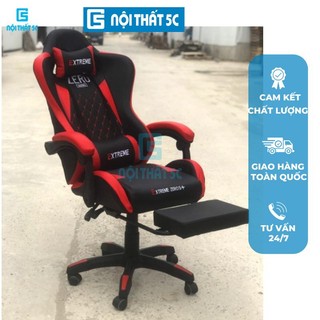 Ghế Gaming Extreme Khung Nhựa Nhập Khẩu Cao Cấp, Ghế Xoay Chơi Game Bọc Da Có Tựa Cổ Chống Mỏi Cực Tốt