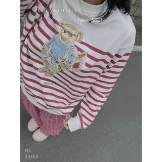 Áo td polo sọc đỏ gấu ttn