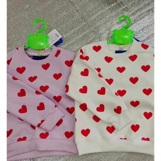 Áo nỉ kid trái tim 2 màu d3305 + 6,5% shopee