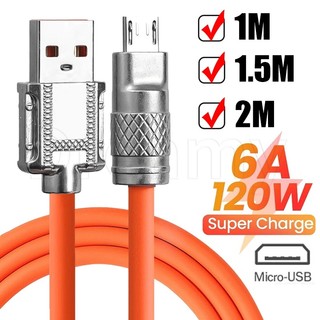 Dây cáp sạc nhanh micro usb 1m / 1.5m / 2m 120w 6a chất lượng cao