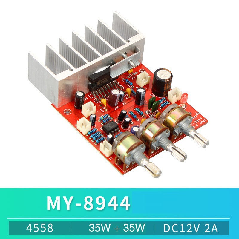 Mạch khuếch đại công suất 2.0 công suất 35W x 2 - TFA 9844 nguồn 12V - 18V dùng độ loa kéo và loa vi tính