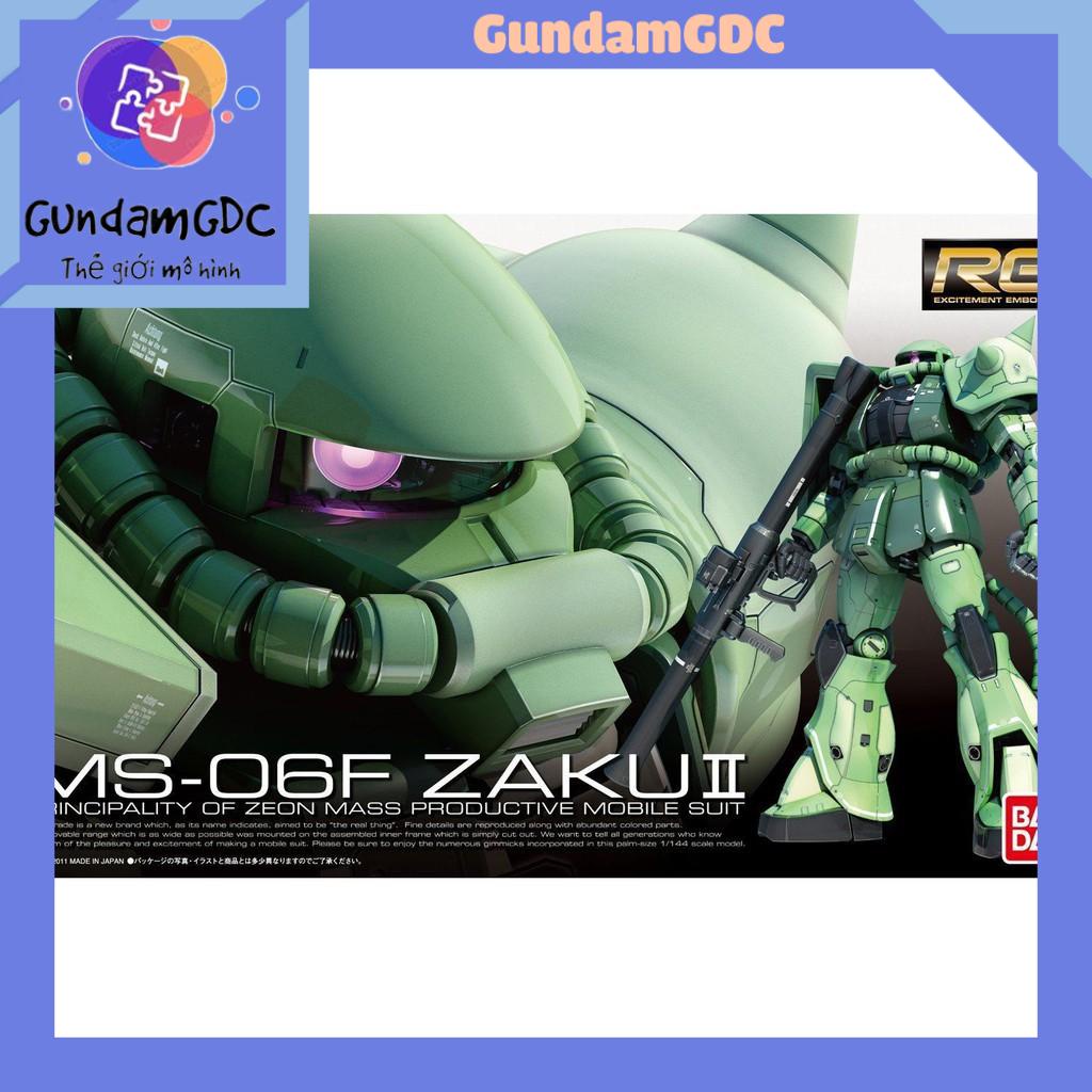Mô hình lắp ráp RG 1/144 MS-06F Zaku II (Green) Model Kit Bandai Hobby 4573102615961