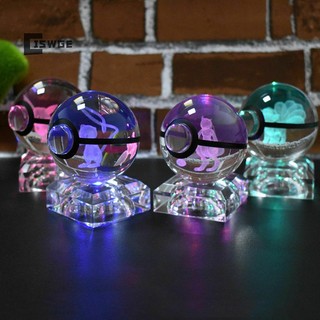 [CISWGE] Đồ Chơi Quả Cầu Pha Lê Pokemon 3D Có Đèn LED