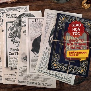 Set 10 tờ giấy kraft kèm bìa phong cách retro trang trí thiệp/scrapbook/nhật ký thủ công độc đáo ST175