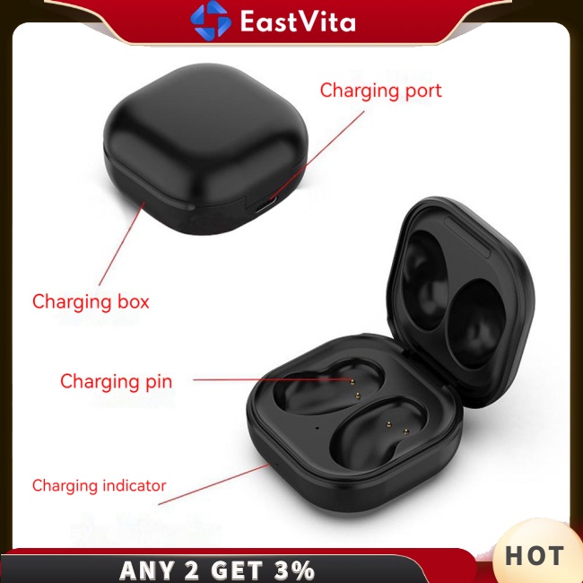Hộp Sạc Tai Nghe Bluetooth EastVita SM-R180 Có Đèn Led Cho Galaxy Buds Live