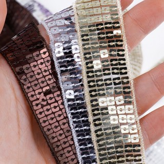 Cuộn dây ruy băng đính sequin lấp lánh dài 1 yard dùng trang trí