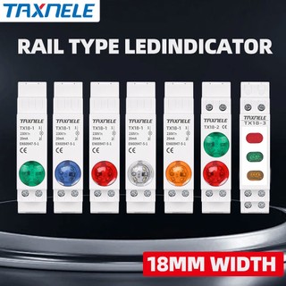 Đèn LED tín hiệu TAXNELE AC DC 220V 230V 18mm