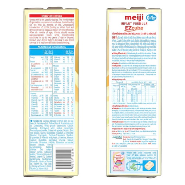 Sữa Meiji EZcube Infant Formula cho bé từ 0-12 tháng 432g