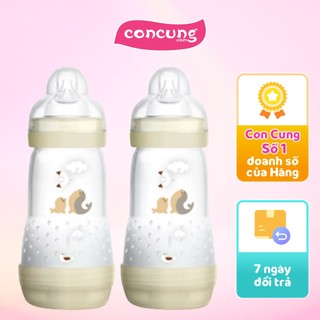 Combo 2 Bình sữa Mam Easy Start Anticolic 260ml - Trắng kem