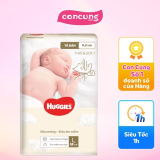 Bỉm tã dán Huggies Thin & Soft size L 9-14kg 46 miếng