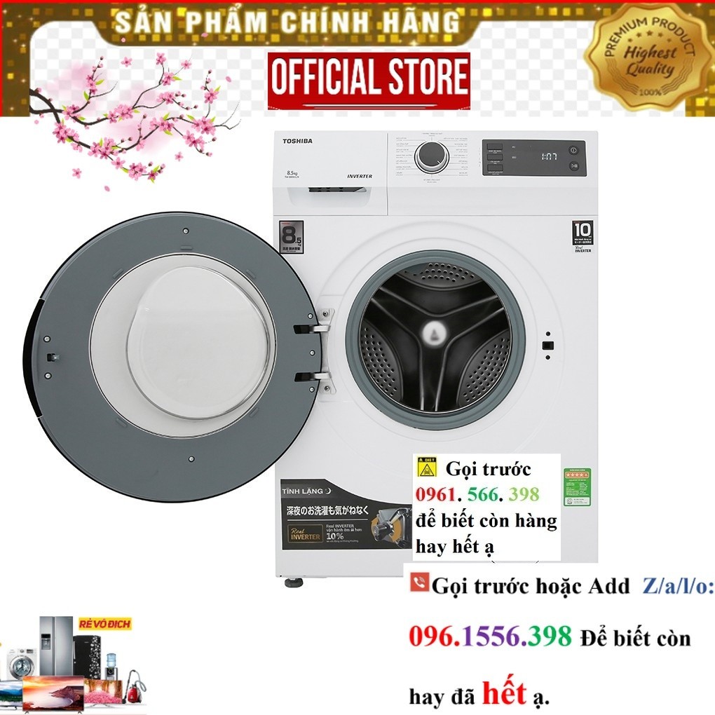 TW-BH95S2V(WK)     TW-BH95S2V Máy giặt Toshiba Inverter 8.5 Kg TW-BH95S2V WK ~P&G