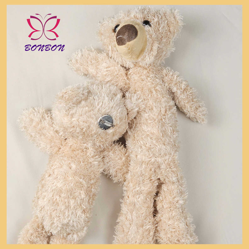 Ghim cài phụ kiện gấu teddy lông xù size lớn