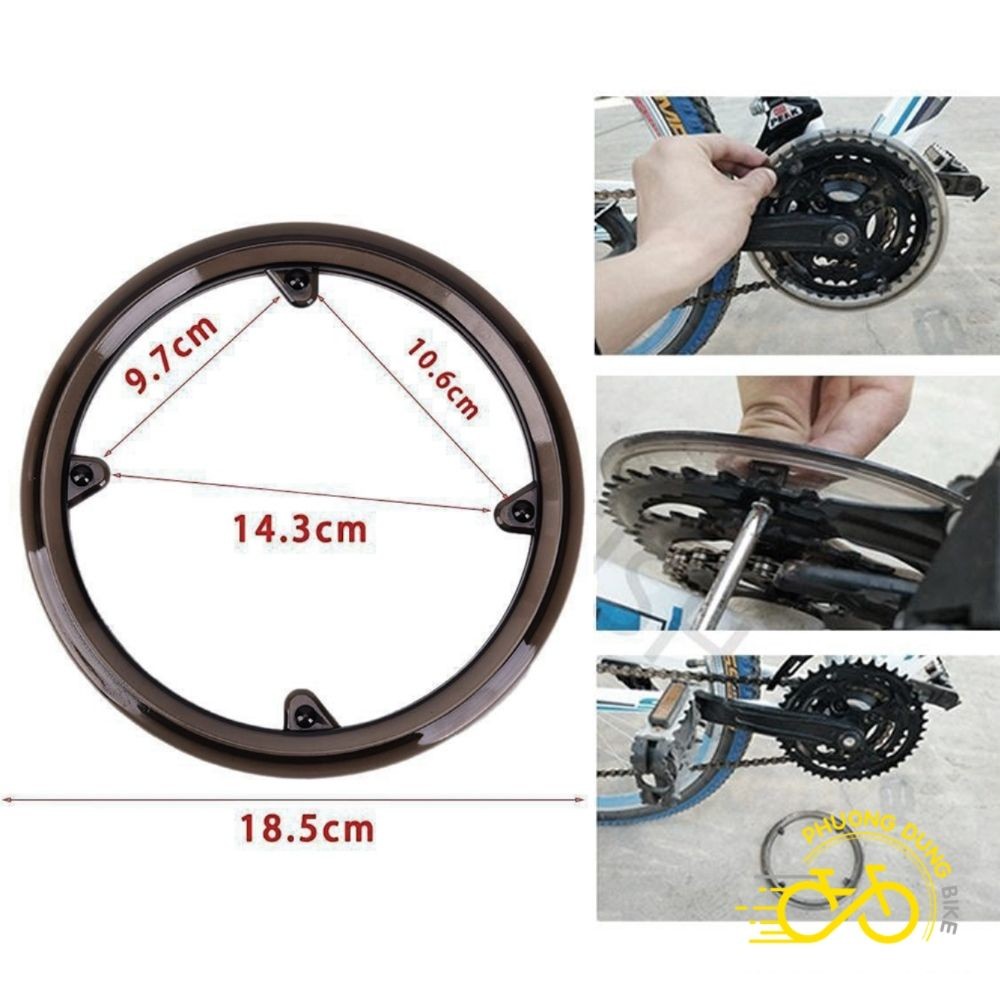 Vòng nhựa bảo vệ đĩa xe đạp 4 lỗ - Miếng nắp nhựa bảo vệ xích sên