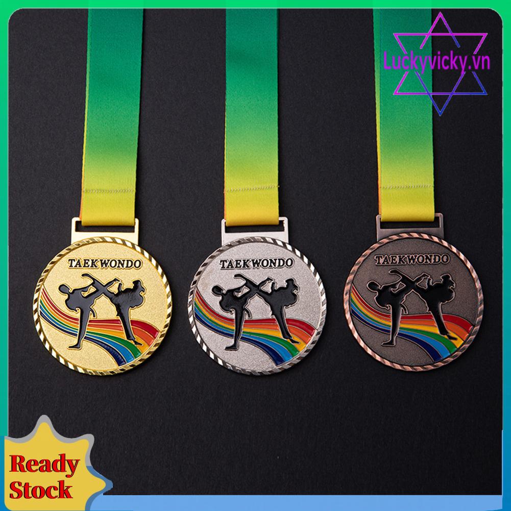 Huy Chương Câu Cá Thể Thao Bằng Đồng Màu Vàng / Bạc Làm Bánh taekwondo medal
