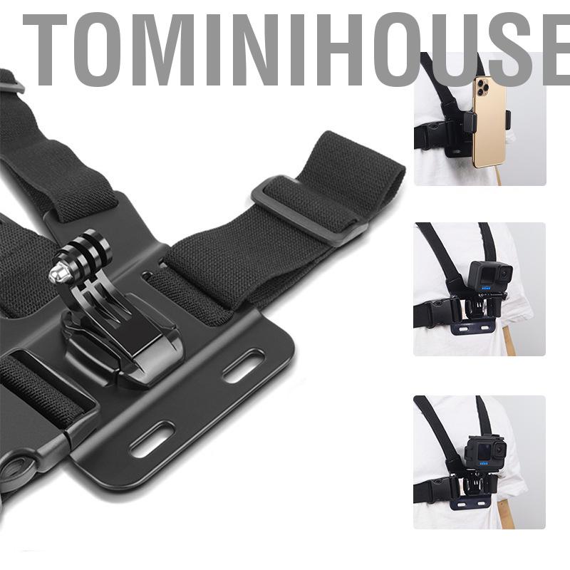 Tominihouse Máy ảnh Khai thác Chiều dài có thể điều chỉnh Đàn hồi thoáng khí Giá đỡ điện thoại thông minh 5 trong 1 dành cho thể thao