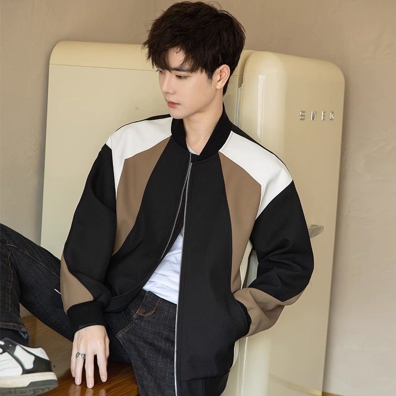 Áo Khoác Bóng Chày Cao Cấp Chống Nhăn Màu Sắc Tương Phản Thời Trang Xuân Thu 2023 Cho Nam
