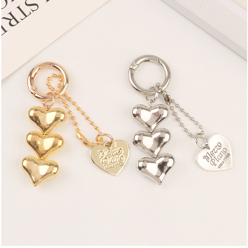 Phụ Kiện Móc Khóa Xe Hơi Đính Hạt Hình Trái Tim Phong Cách Mới