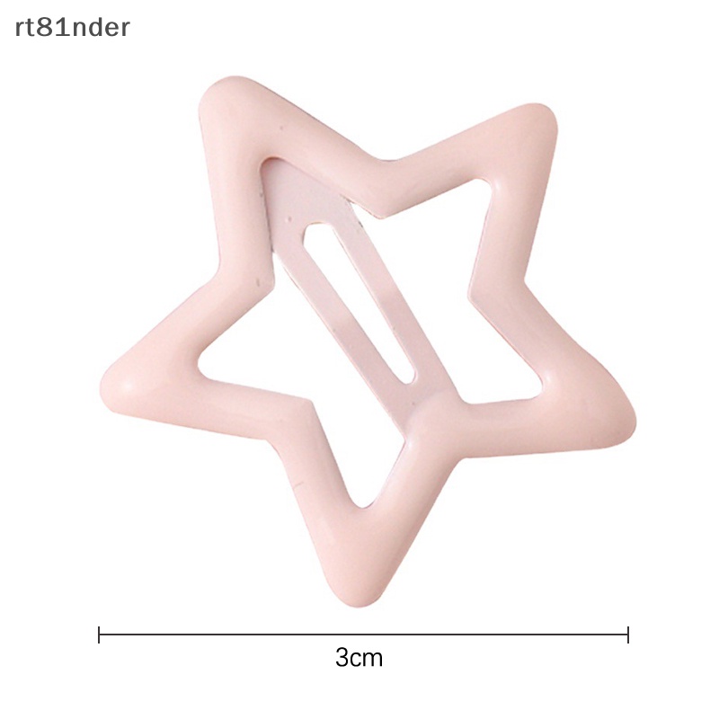 Rt Set 5 Kẹp Tóc Hình Ngôi Sao mini Nhiều Màu Sắc Bằng Kim Loại Cho Bé
