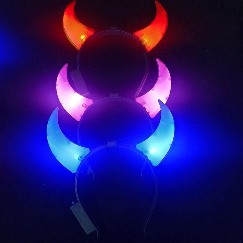 Cài Tóc Hình Sừng Quỷ Có Đèn led Phát Sáng Độc Đáo