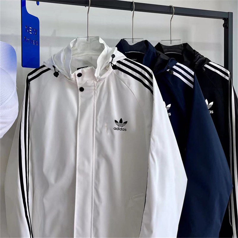 Áo Khoác Gió adidas 100% Chính Hãng Có Nón Tháo Rời Được Thời Trang Cho Nam Và Nữ