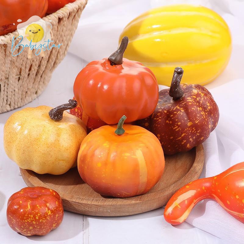 Trái Bí Ngô Giả mini Trang Trí halloween Mới