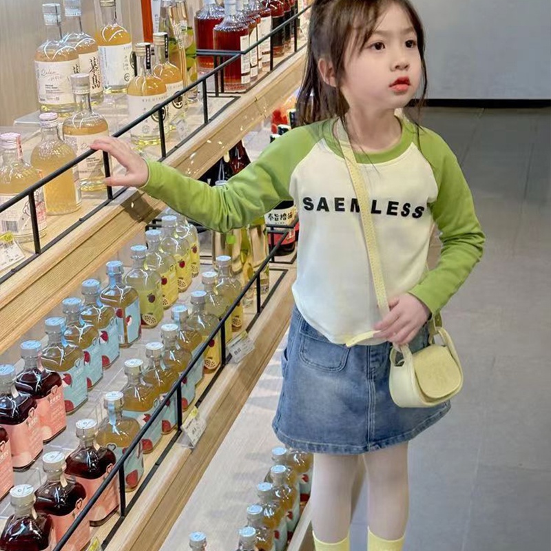 IQ Angel  Áo Thun Dài Tay Thời Trang Mùa Thu Dành Cho Bé Gái