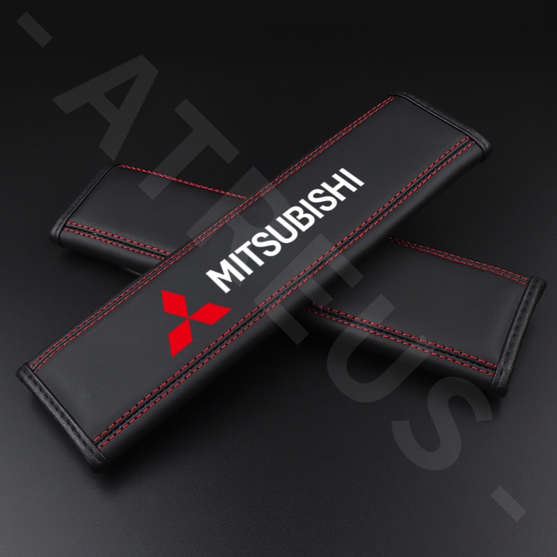 Bộ 2 Đệm Da Bọc Dây Đai An Toàn Cho Xe Hơi mitsubishi xpander cross pajero outlander