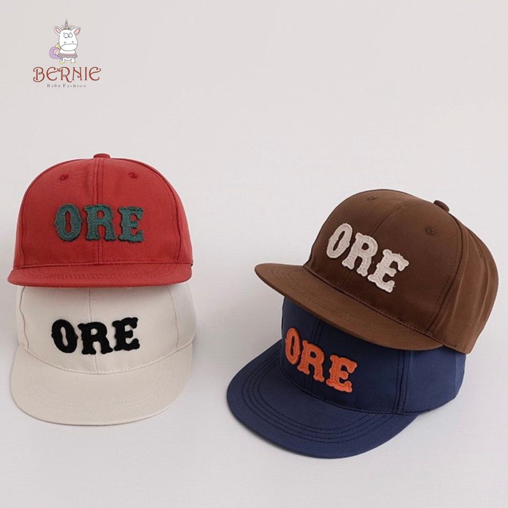 Mũ lưỡi trai thêu chữ ORE phong cách hiphop cho bé trai bé gái từ 1 tới 7 tuổi BERNIE