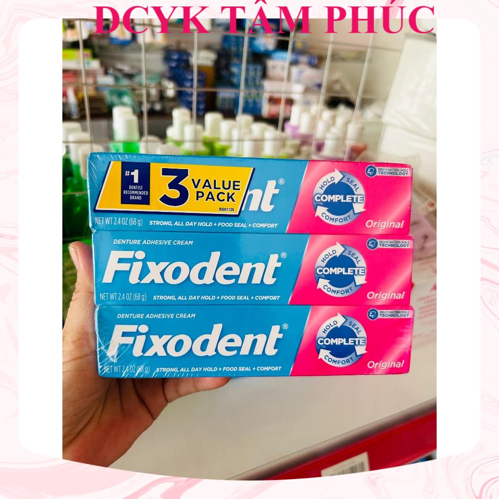 Keo Dán Hàm Răng Giả FIXODENT Original 68g Chính hãng Made in USA an toàn-tiện dụng