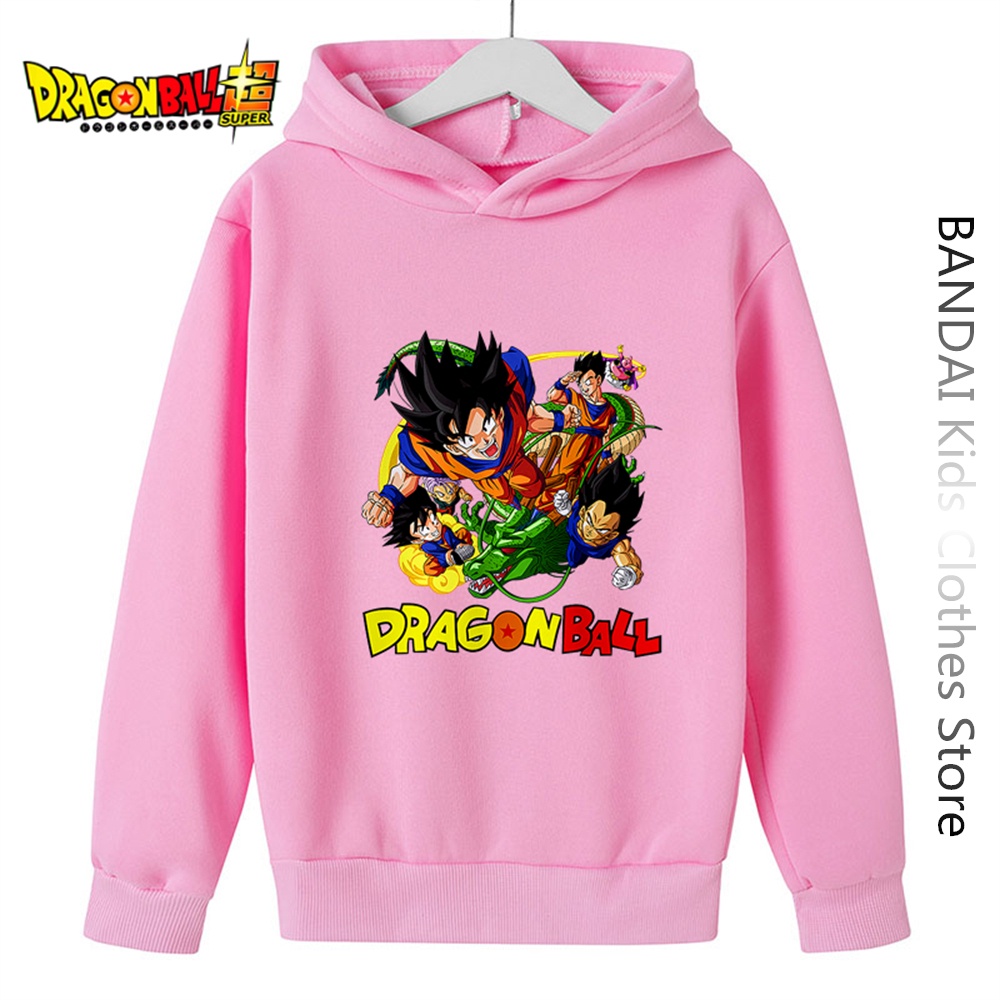 Áo hoodie Tay Dài In Hình goku dragon ball Thời Trang Xuân Thu 2023 Cho Bé Trai 2-12 Tuổi