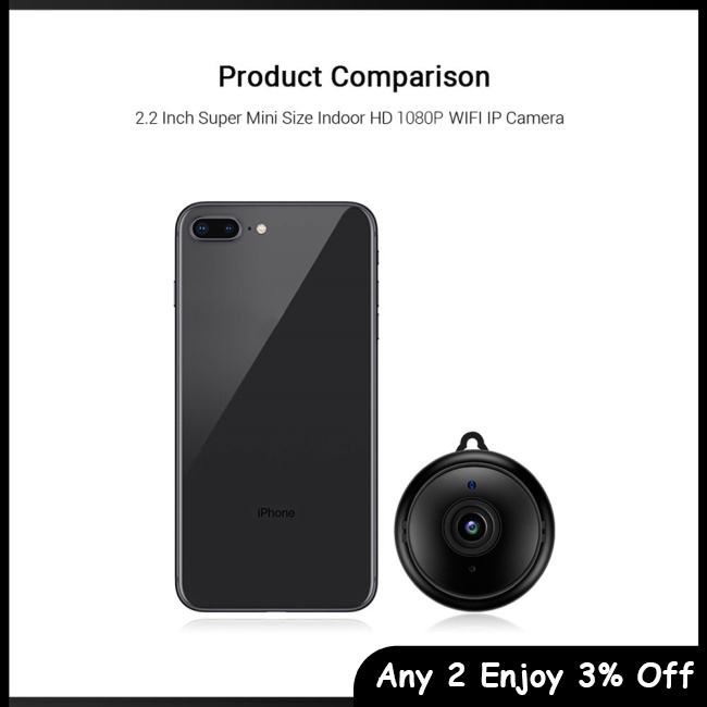 Camera mini zevaret wifi ip Không Dây hd 1080p Hai Chiều Phát Hiện Chuyển Động Ban Đêm Cho Bé