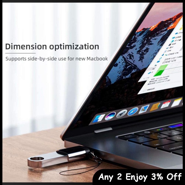 Zevaret Dây Cáp Chuyển Đổi type c Sang usb 3.0 Loại c Cho macbook pro / samsung xiaomi huawei