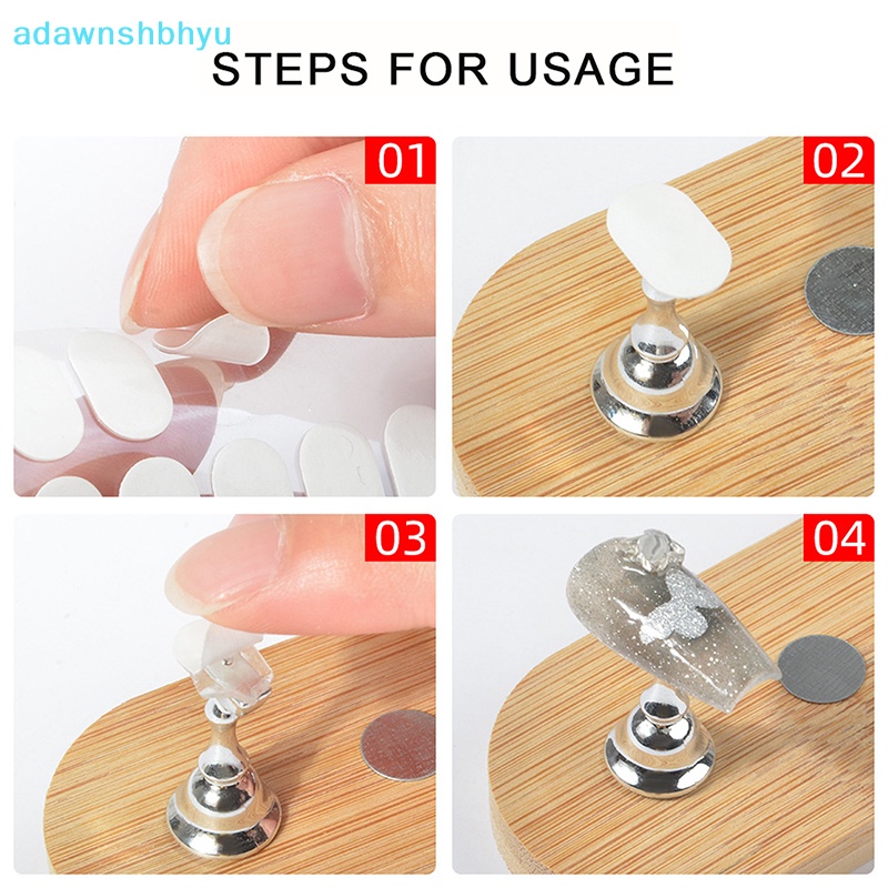 Set 100 Băng Keo Hai Mặt Bằng acrylic Trong Suốt Tự Dính Trưng Bày Móng Tay Không Cắt vn