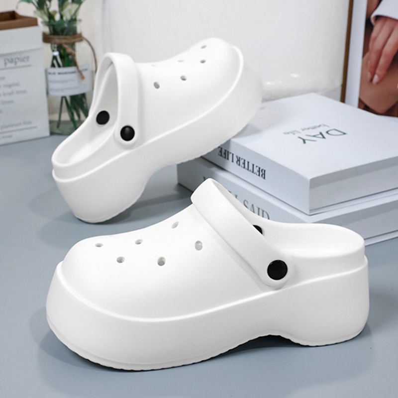 AYUER Xăng đan mary jane Đế Xốp Dày 6cm Chống Trượt