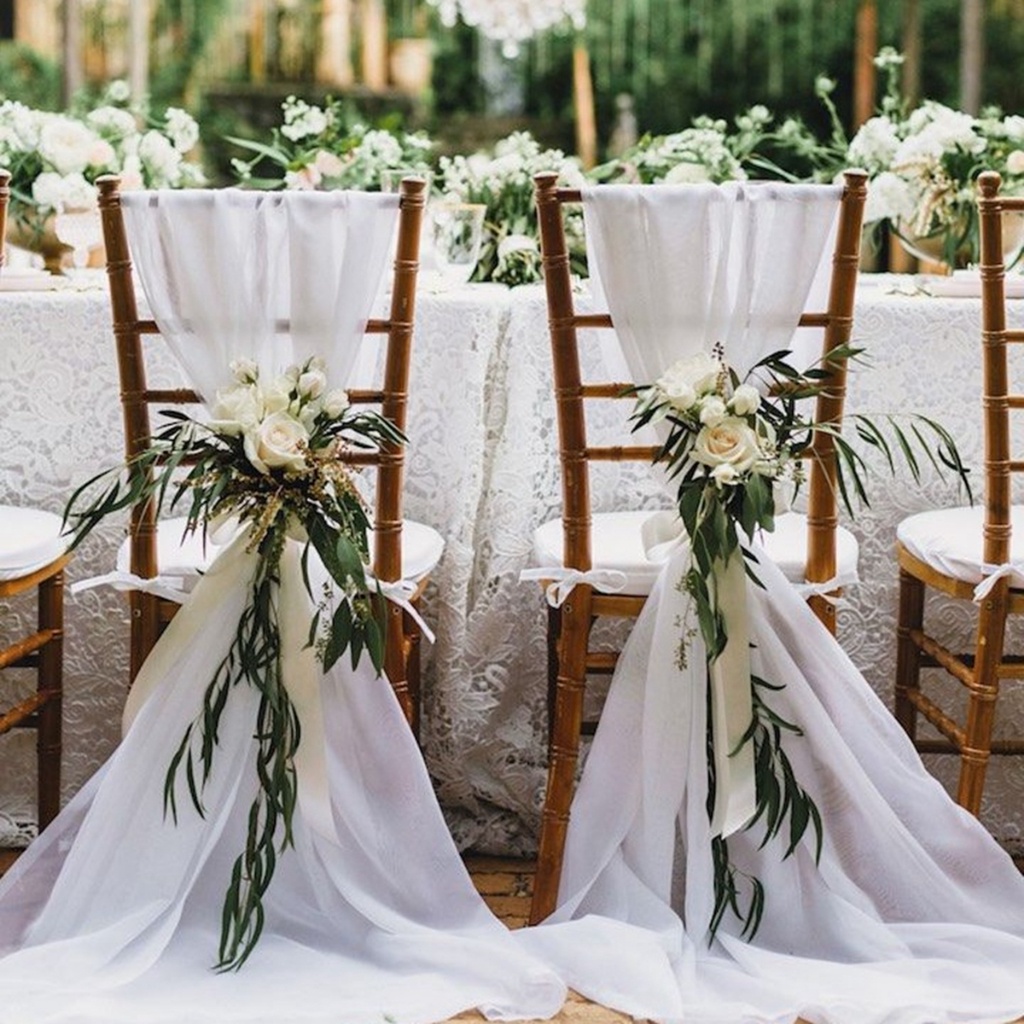 10m Vải Voan organza Không Nhăn Dùng Trang Trí Bàn Tiệc Cưới Phong Cách retro