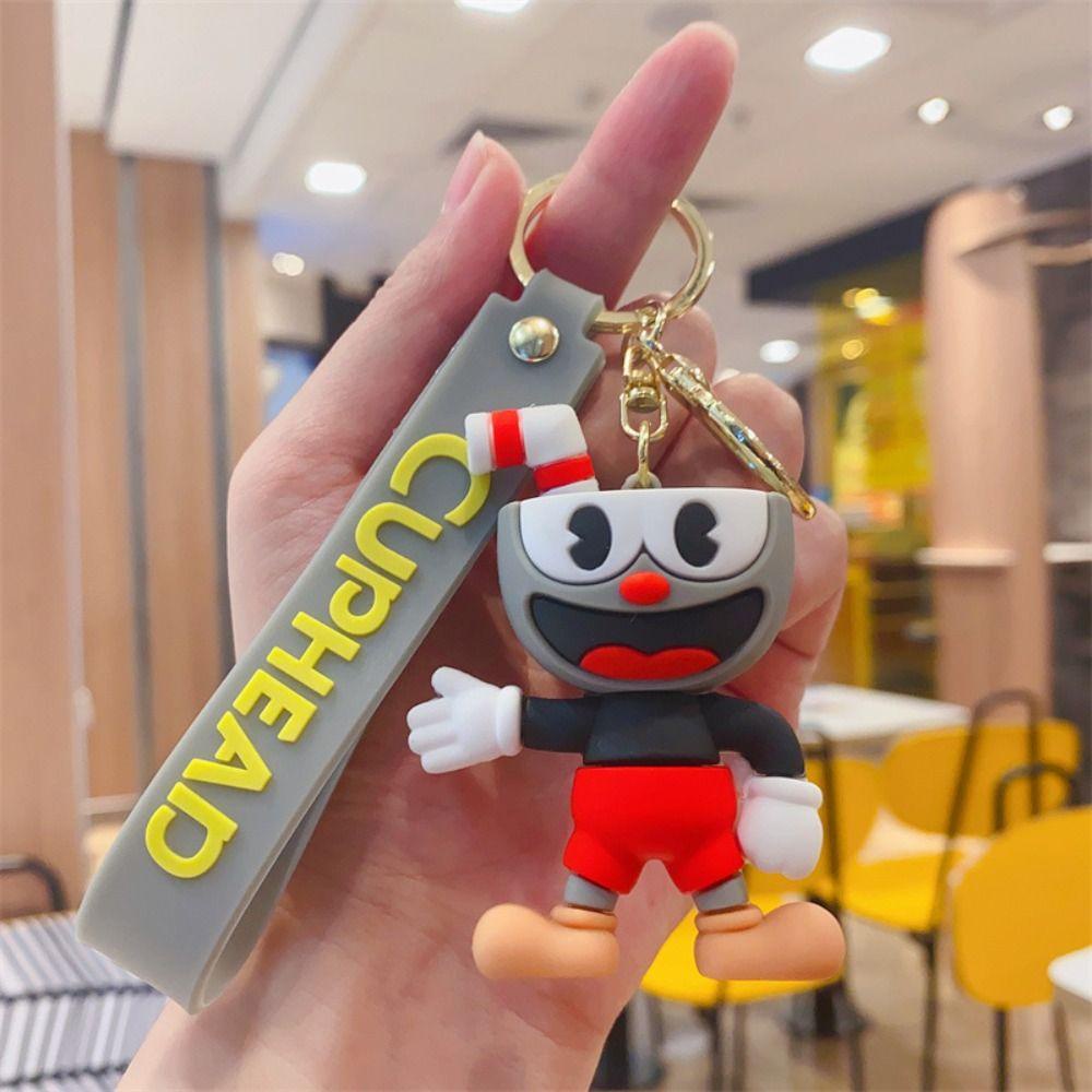 Mmluck cuphead Móc Khóa Đồ Chơi Bằng pvc Mặt Dây Chuyền Thần Cupid Vui Nhộn Thời Trang hobby